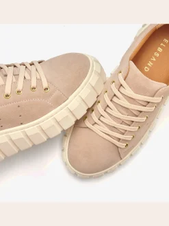 Baskets sneakers avec semelle chunky tendance en cuir velours de qualité