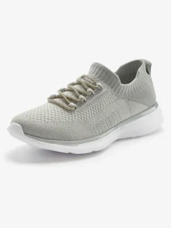 Baskets sneakers en textile avec laçage brillant tendance