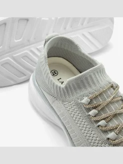 Baskets sneakers en textile avec laçage brillant tendance