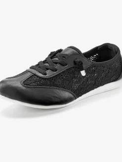 Baskets sneakers faciles à enfiler avec détails en dentelle tendance