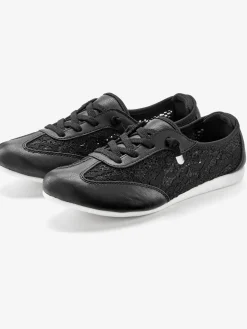 Baskets sneakers faciles à enfiler avec détails en dentelle tendance