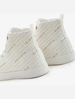 Baskets sneakers montantes avec logo imprimé tendance