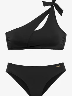 Bikini bustier coupe asymétrique