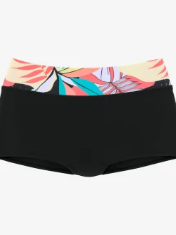 Bikini mini-short imprimé, effet de couleur différent pour chaque pièce