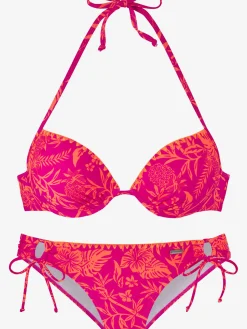 Bikini push-up bord crocheté contrasté