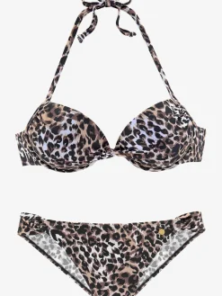 Bikini push-up imprimé animal sauvage
