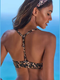 Bikini push-up imprimé léopard tendance