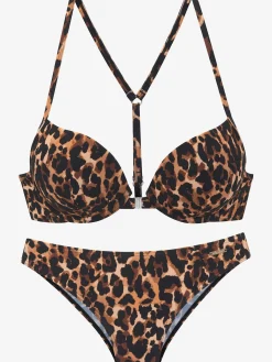 Bikini push-up imprimé léopard tendance