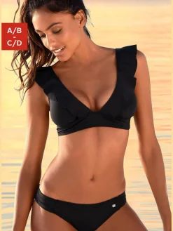 Bikini triangle bord à volants élégant