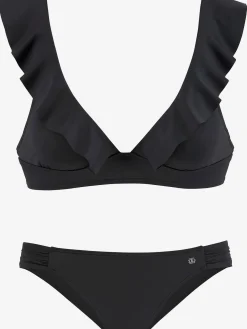 Bikini triangle bord à volants élégant