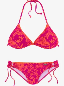 Bikini triangle bord crocheté contrasté