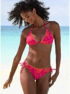 Bikini triangle bord crocheté contrasté