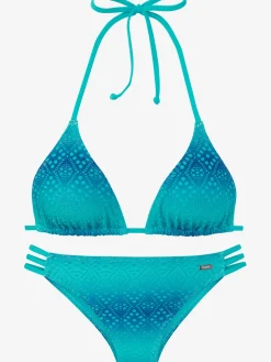 Bikini triangle broderie ajourée tendance avec dégradé de couleurs