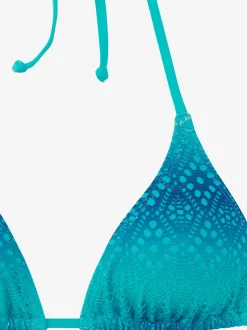 Bikini triangle broderie ajourée tendance avec dégradé de couleurs
