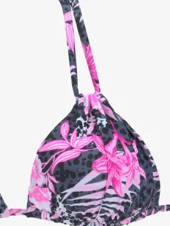 Bikini triangle imprimé, effet de couleur différent pour chaque pièce