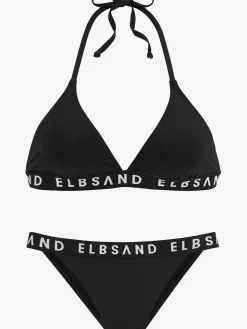 Bikini triangle ruban élastique avec marque inscrite