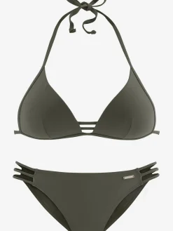 Bikini triangle rubans décoratifs sur le débardeur et le pantalon