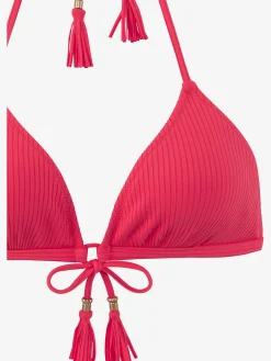 Bikini triangle structure côtelée tendance