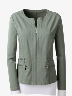 Blazer aspect jean 2 glissières fantaisie poches