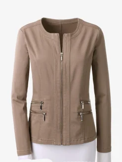 Blazer aspect jean 2 glissières fantaisie poches