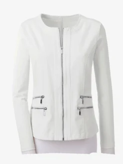Blazer aspect jean 2 glissières fantaisie poches