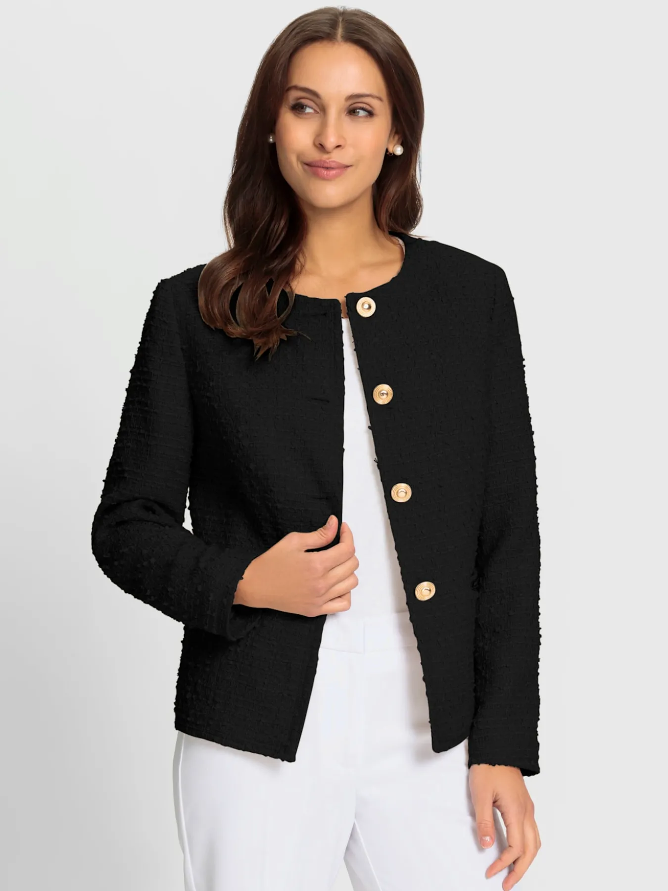Blazer bouclé à la fois confortable et chic
