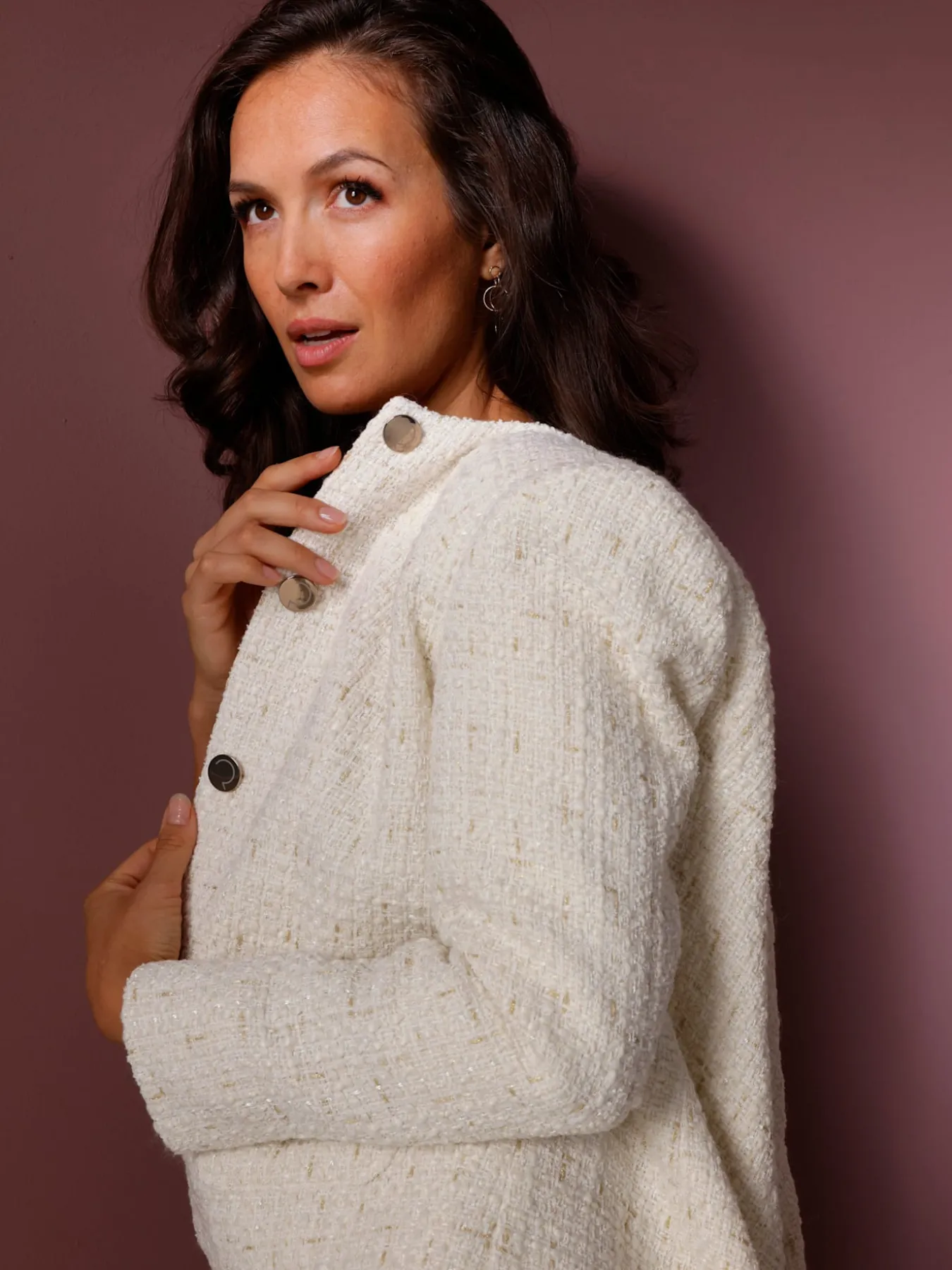 Blazer bouclé 30% laine