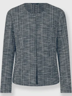 Blazer bouclé fermeture crochet discrète
