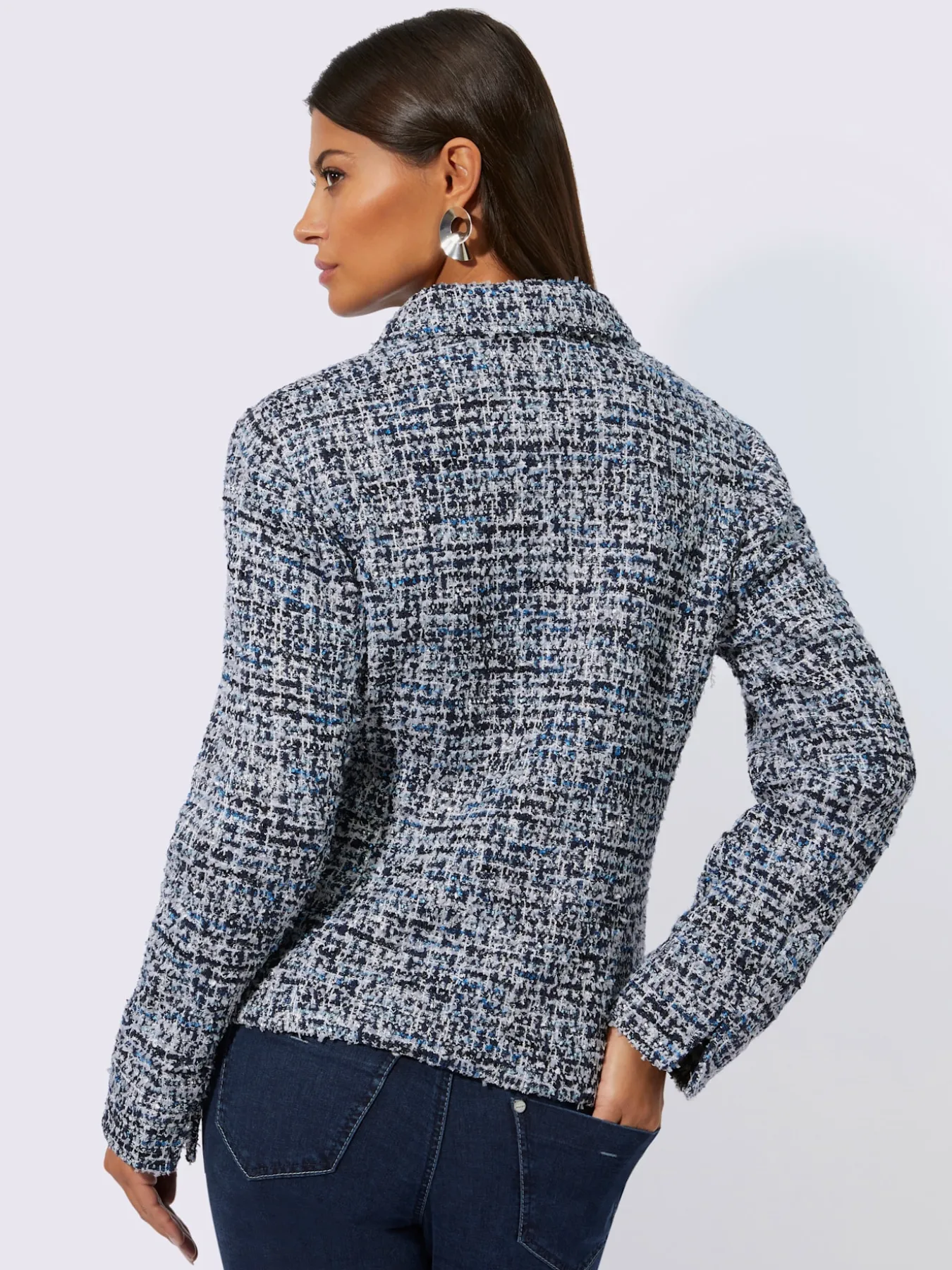 Blazer bouclé mélange de cotons agréable à porter