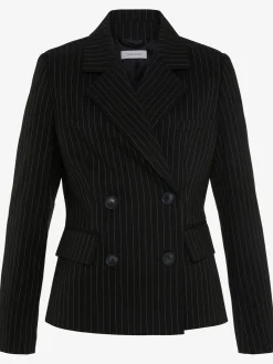 Blazer court blazer femme doublé avec fines rayures