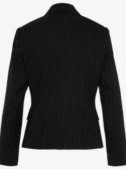 Blazer court blazer femme doublé avec fines rayures