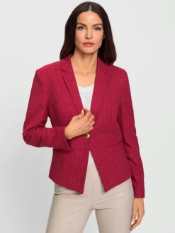 Blazer court bouton fantaisie couleur or