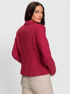 Blazer court bouton fantaisie couleur or