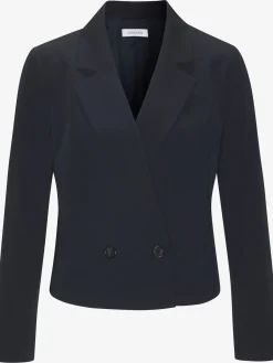 Blazer court pour femme élégant avec col à revers