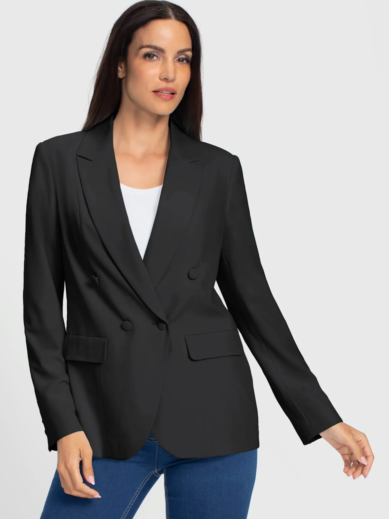 Blazer double patte de boutonnage