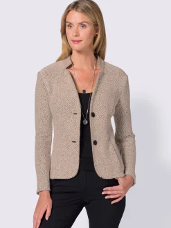 Blazer doux au col montant