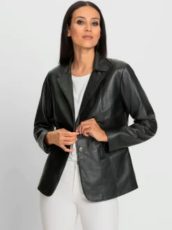 Blazer en cuir 100% cuir agneau nappa