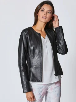 Blazer en cuir cuir agneau nappa
