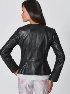 Blazer en cuir cuir agneau nappa