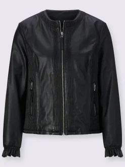 Blazer en cuir pur cuir d'agneau nappa
