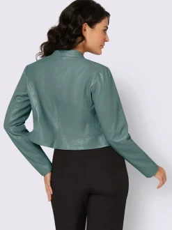 Blazer en cuir pur cuir d'agneau nappa