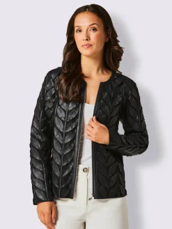 Blazer en cuir pur cuir d'agneau nappa