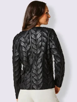 Blazer en cuir pur cuir d'agneau nappa