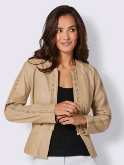 Blazer en cuir pur cuir d'agneau nappa