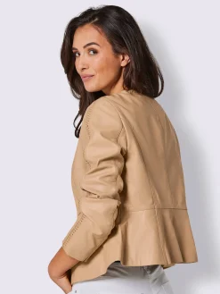 Blazer en cuir pur cuir d'agneau nappa