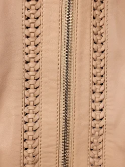 Blazer en cuir pur cuir d'agneau nappa