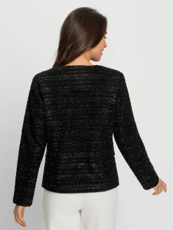 Blazer en jersey boutons fantaisie dorés