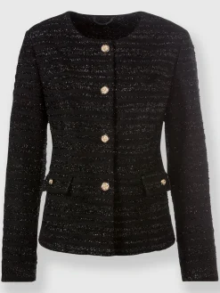 Blazer en jersey boutons fantaisie dorés