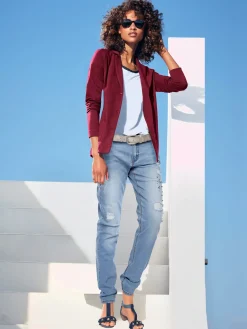 Blazer en jersey coupe sobre pour un look décontracté tendance