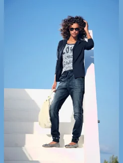 Blazer en jersey coupe sobre pour un look décontracté tendance